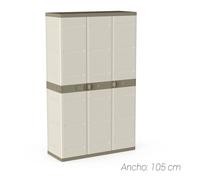 Plastiken Titanium Armarios, Plástico, Beige, 105x44x176 cm