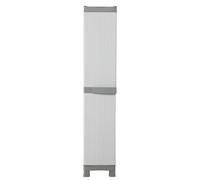 Armario escobero de resina 35x181.8x43.8 cm color gris 1 puerta