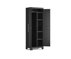 Armario escobero detroit 182x65x45 para uso interior negro