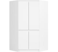 Armario esquinero AKORD S100 Blanco 100 cm con 4 puertas y 6 estantes acabado en Blanco 100x50x180 cm