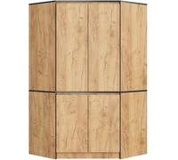 Armario esquinero AKORD S100 Roble Craft 100 cm con 4 puertas y 6 estantes acabado en Roble Craft 100x50x180 cm