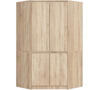 Armario esquinero AKORD S100 Roble Sonoma 100 cm con 4 puertas y 6 estantes acabado en Roble Sonoma 100x50x180 cm