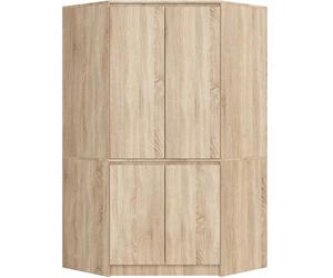 Armario esquinero AKORD S100 Roble Sonoma 100 cm con 4 puertas y 6 estantes acabado en Roble Sonoma 100x50x180 cm