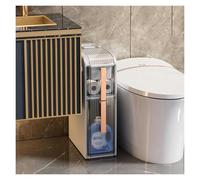 Armario esquinero de baño impermeable con cajones transparentes, organizador estrecho de almacenamiento de papel higiénico para espacios pequeños, hogar u oficina (2 niveles)