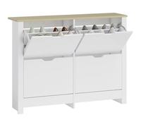 Armario estrecho para zapatos HOMCOM, armario para guardar zapatos que ahorra espacio con 4 cajones abatibles y estantes ajustables para 4-16 pares de , para pasillos y salones, blanco.