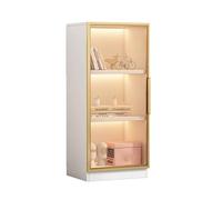 Armario expositor Curio, armario decorativo con puertas de cristal, vitrina de esquina, estantería alta, organizador de juguetes coleccionables de gran capacidad, vitrinas transparentes para sala de
