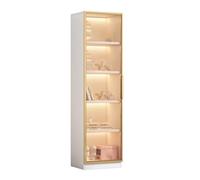Armario expositor Curio, armario decorativo con puertas de cristal, vitrina de esquina, estantería alta, organizador de juguetes coleccionables de gran capacidad, vitrinas transparentes para sala de