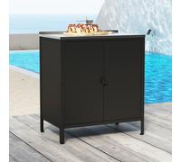 Armario Exterior Bolognano 92x80x50cm Negro, Mate