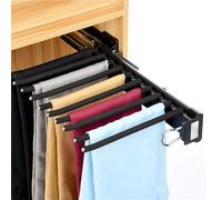 Armario Extraíble Colgador De Ropa Barra - Barra Extensible Paras Ropas, Perchero de acero inoxidable con capacidad de carga de 25 kg, perchero lateral para armarios(Installation on the Right)