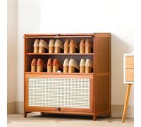 Armario grande de bambú para almacenamiento de zapatos, ahorro de espacio, para pasillo, pasillo y dormitorio, sostiene más zapatos para mantener tu espacio ordenado