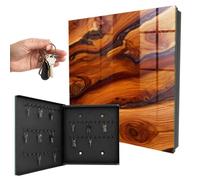 Armario guardallaves 30x30 cm Esencia de Madera Puerta Izquierda Negro | Colgador | Vitrina | Expositores | Depósito | Armario | Gancho | Cuadro | Mueble | Recipiente | Soporte