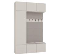 Armario HAGA III 1 puerta y 2 cajones CACHEMIR BEIGE + 2 perchas