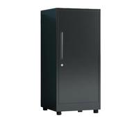 Armario Herramientas Garaje con Cerradura Armario de Almacenamiento de Acero Laminado en Frío con Tiradores Ocultos Estantes Ajustables Archivadores Oficina para Garaje, Hogar, Talleres(Black)