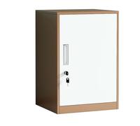 Armario Herramientas Taller con Cerradura Armario de Almacenamiento de Acero Laminado en Frío con Tiradores Ocultos Archivadores Oficina Estantes Ajustables Taquillas Vestuario(Brown)