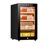 Armario Humidificador Eléctrico Cigarros 45 Litros Con Capacidad 250 Cigarros Control Dual De Refrigeración Humedad Nevera Cigarros Con Temperatura Constante Estantes Cedro Español(Black-1)