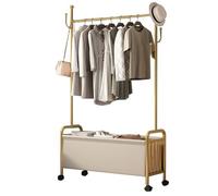 Armario industrial de acero inoxidable con ganchos y cesta de almacenamiento, árbol de entrada para pasillo, dormitorio, altura: 60/80/100 cm, ancho: 33 cm, longitud: 171 cm