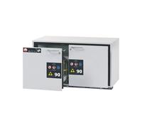 Armario inferior resistente al fuego de tipo 90 para sustancias peligrosas asecos, H x A 600 x 1102 mm