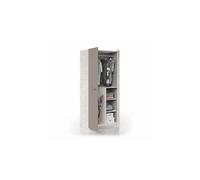 Usinestreet Armario juvenil Ares – Blanco Alpes y Basalto – 90×200×52 cm
