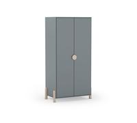 Armario juvenil de 2 puertas 92,5x180 cm Misty Dawn Verde Salvia - Oak Soft