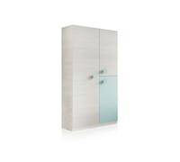 Armario juvenil yuki blanco alpes - verde acqua 90 x 200 x 52 cm 90 cm
