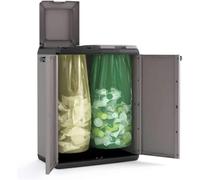Armario KETER SPLIT BASIC Cubo De Basura Para Reciclaje 2 Puertas Con Tapa