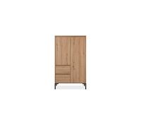 Calicosy Aparador alto 2 puertas y 2 cajones H139 cm - Efecto Madera clara