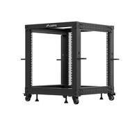 Armario lanberg abierto rack 19' 12u 600x600 ajustable hasta 1100 negr