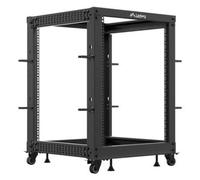 Armario lanberg abierto rack 19' 15u 600x600 ajustable hasta 1100 negr