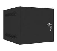 Bastidor de pared Lanberg WF10-2304-00B 4U 10" IP20 20kg Negro con puerta metálica vidrio y autoinstalación