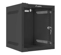 ARMARIO LANBERG MURAL RACK 10" 6U/280X310 FLAT PACK NEGRO PUERTA CRISTAL
