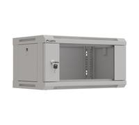 Armario lanberg mural rack 19' 4u 540x350 flat pack gris puerta crista