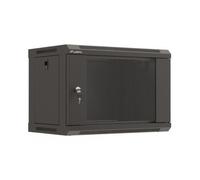 Armario Rack Lanberg WF03-5306-10B 6U 60 kg cierre frontal puerta cristal desmontado
