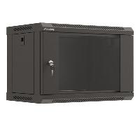 ARMARIO LANBERG MURAL RACK 19" 6U 540X350 FLAT PACK NEGRO PUERTA CRISTAL