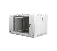 ARMARIO LANBERG MURAL RACK 19" 6U 600X450 FLAT PACK V2 PUERTA CRISTAL GRIS