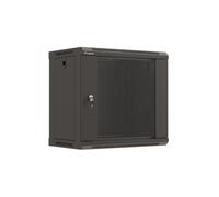 ARMARIO LANBERG MURAL RACK 19" 9U 540X350 FLAT PACK NEGRO PUERTA CRISTAL