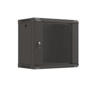ARMARIO LANBERG MURAL RACK 19" 9U 540X350 FLAT PACK NEGRO PUERTA CRISTAL