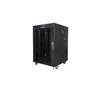 Armario LANBERG Rack 19" 15U 600X600 Flat Pack Negro Puerta Cristal con LCD