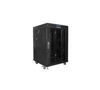 ARMARIO LANBERG RACK 19" 15U 600X600 FLAT PACK NEGRO PUERTA CRISTAL CON LCD