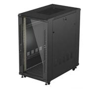 ARMARIO LANBERG RACK 19" 22U 600X1000 FLAT PACK PUERTA CRISTAL NEGRO