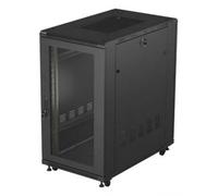 ARMARIO LANBERG RACK 19" 22U 600X1000 FLAT PACK PUERTA PERFORADA NEGRO