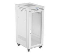 ARMARIO LANBERG RACK 19" 27U 600X800 FLAT PACK PUERTA PERFORADA CON LCD GRIS