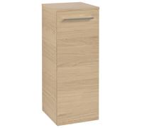 Armario lateral Avento de Villeroy & Boch, 1 puerta, tope derecho, 350x890x405mm, tirador Chrome brillo, A89501VJ, Color: Roble Nórdico