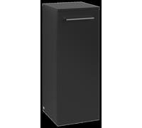 Armario lateral Avento de Villeroy & Boch, 1 puerta, tope derecho, 350x890x405mm, tirador Chrome brillo, A89501VL, Color: Volcano Negro