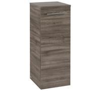 Armario lateral Avento de Villeroy & Boch, 1 puerta, tope derecho, 350x890x405mm, tirador Chrome brillo, A89501RK, Color: roble de piedra