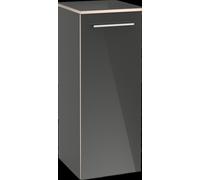 Armario lateral Avento de Villeroy & Boch, 1 puerta, tope derecho, 350x890x405mm, tirador Chrome brillo, A89501VR, Color: grafitos