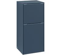 Armario lateral Subway 3.0 de Villeroy & Boch, 1 extraíble y 1 puerta, tope derecho, 400x860x362mm, C59501VL, Color: Frontal/carcasa: negro volcán, mango: negro volcán