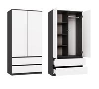 Armario Malwa SS-90 ANTRACITA BLANCO