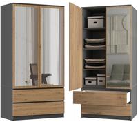 Armario Malwa SS-90L ANTRACITA ROBLE ARTISAN