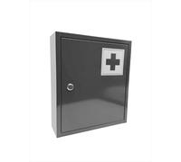 Armario médico Relaxdays, cerrable, 3 Compartimentos, 36 x 31 x 10 cm, para medicamentos, Colgante, Gris