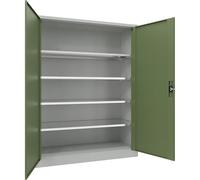 Armario metálico con puertas batientes eurokraft pro, 4 baldas, anchura 1500 mm